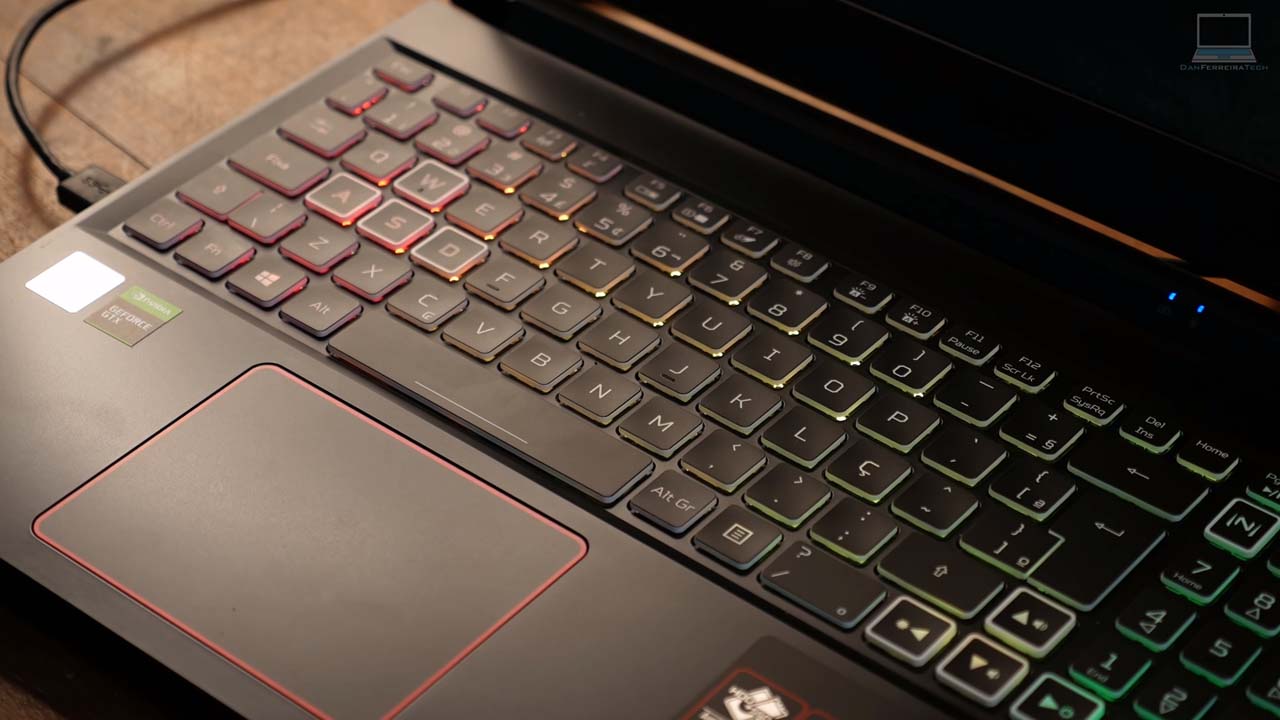 Teclado RGB do Acer Nitro 5