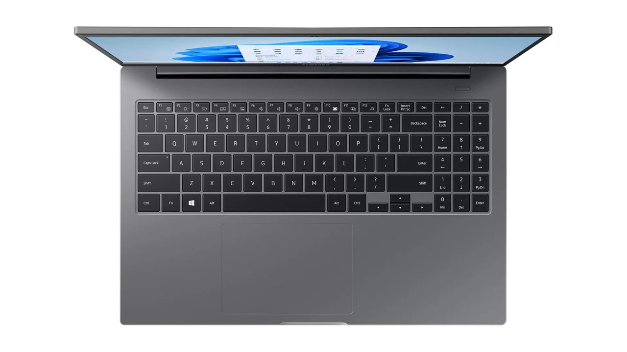 Teclado, touchpad e som do Samsung Book